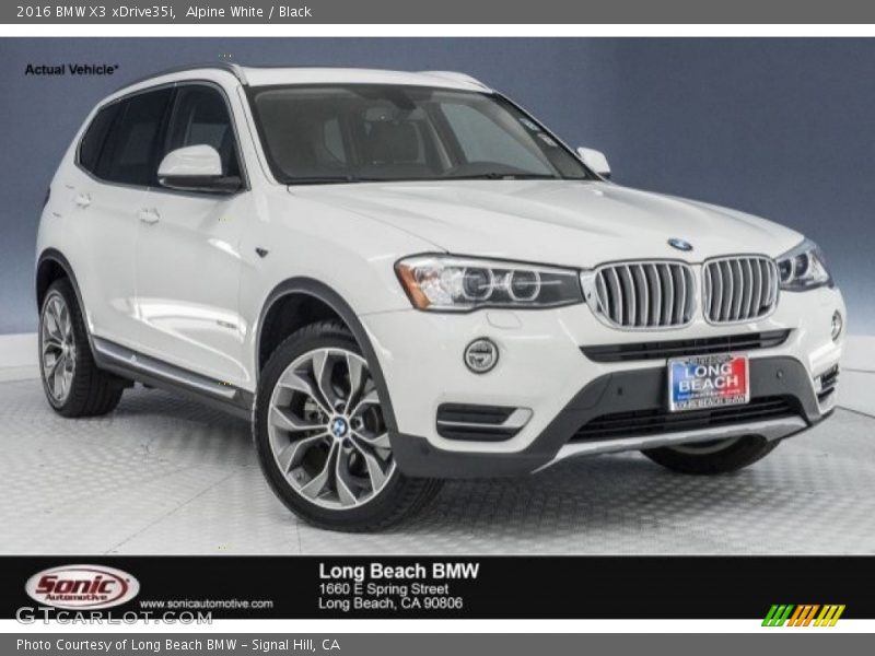 Alpine White / Black 2016 BMW X3 xDrive35i