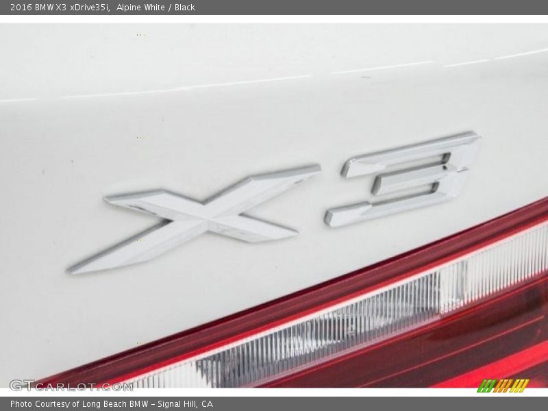 Alpine White / Black 2016 BMW X3 xDrive35i