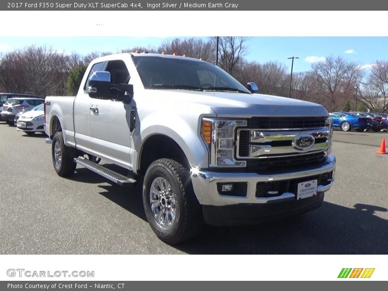 Ingot Silver / Medium Earth Gray 2017 Ford F350 Super Duty XLT SuperCab 4x4