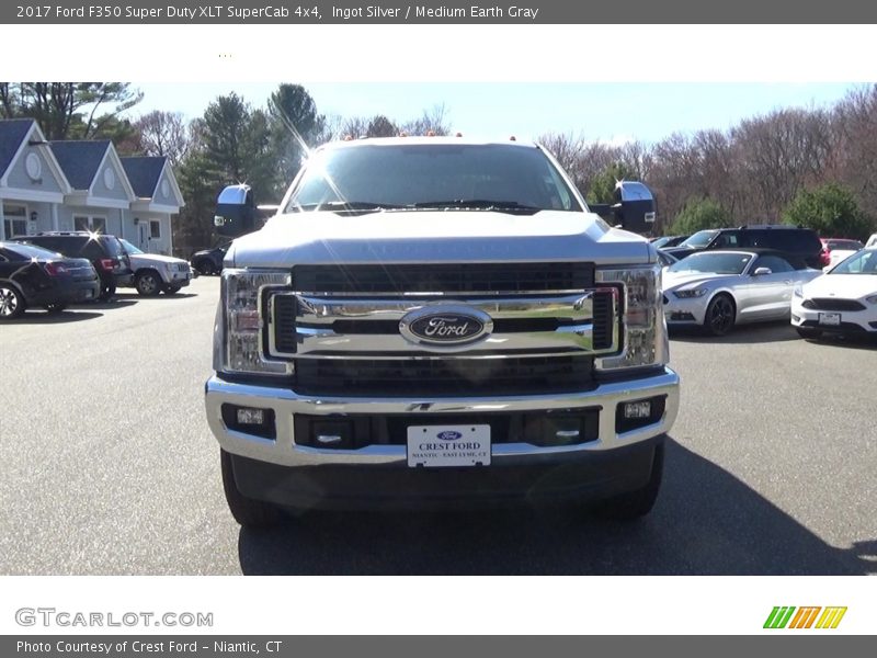 Ingot Silver / Medium Earth Gray 2017 Ford F350 Super Duty XLT SuperCab 4x4