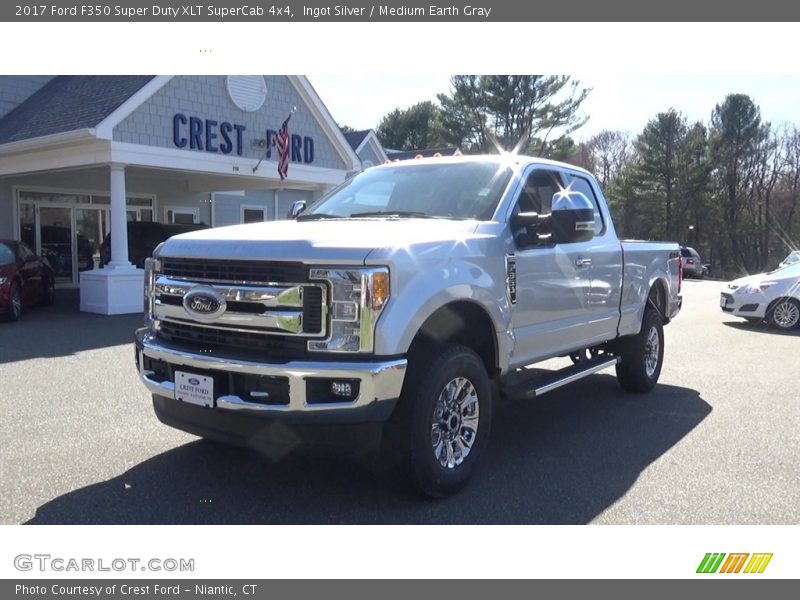 Ingot Silver / Medium Earth Gray 2017 Ford F350 Super Duty XLT SuperCab 4x4