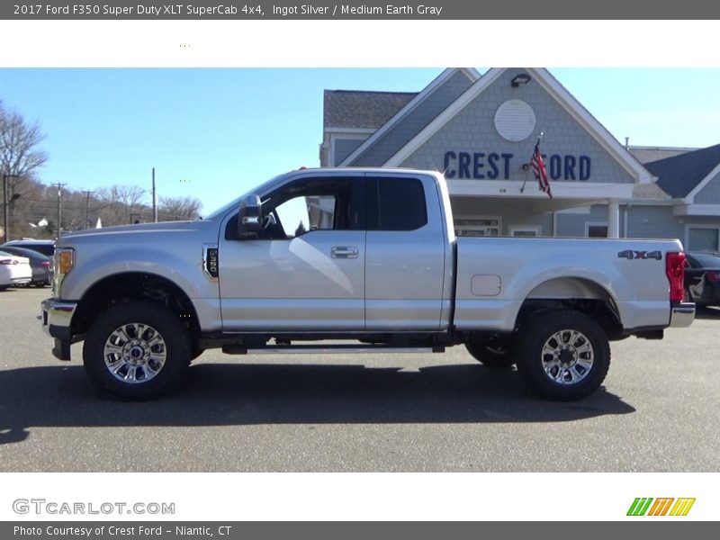 Ingot Silver / Medium Earth Gray 2017 Ford F350 Super Duty XLT SuperCab 4x4