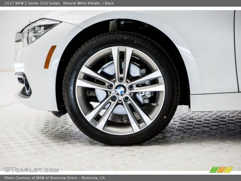 Mineral White Metallic / Black 2017 BMW 3 Series 330i Sedan