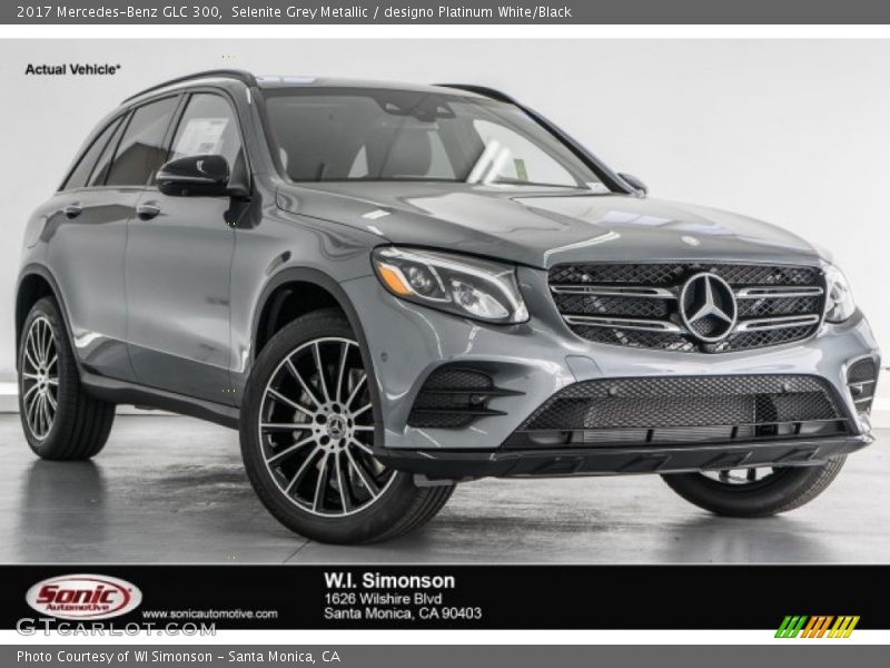 Selenite Grey Metallic / designo Platinum White/Black 2017 Mercedes-Benz GLC 300