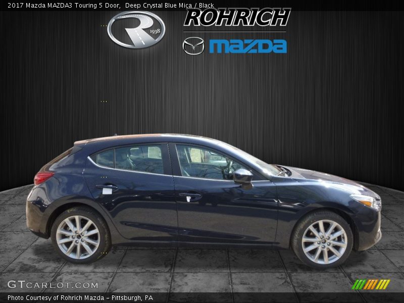 Deep Crystal Blue Mica / Black 2017 Mazda MAZDA3 Touring 5 Door