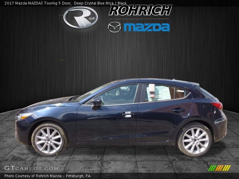 Deep Crystal Blue Mica / Black 2017 Mazda MAZDA3 Touring 5 Door