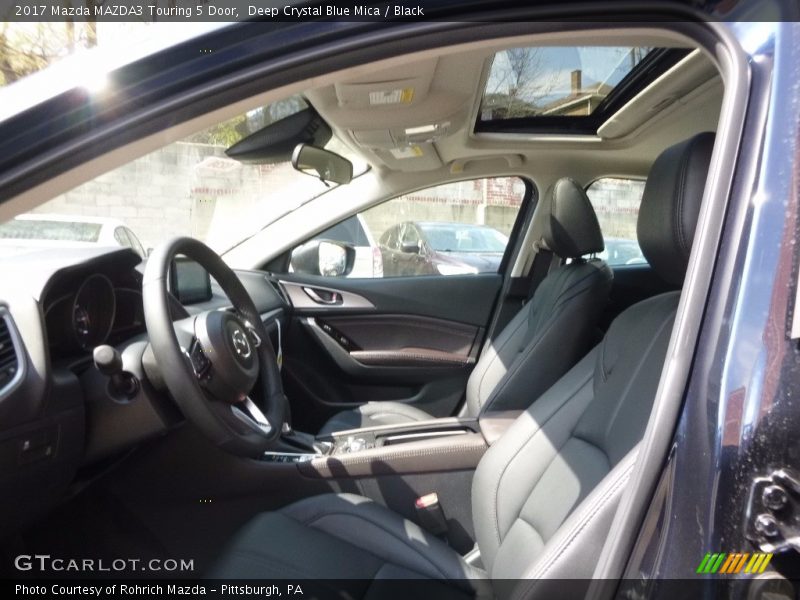 Deep Crystal Blue Mica / Black 2017 Mazda MAZDA3 Touring 5 Door