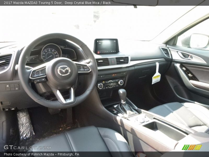 Deep Crystal Blue Mica / Black 2017 Mazda MAZDA3 Touring 5 Door