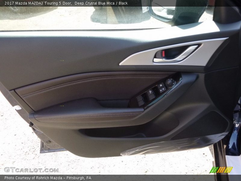 Deep Crystal Blue Mica / Black 2017 Mazda MAZDA3 Touring 5 Door
