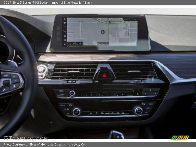 Imperial Blue Metallic / Black 2017 BMW 5 Series 540i Sedan
