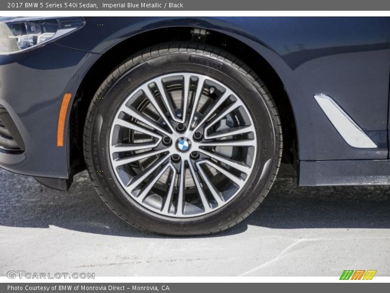 Imperial Blue Metallic / Black 2017 BMW 5 Series 540i Sedan