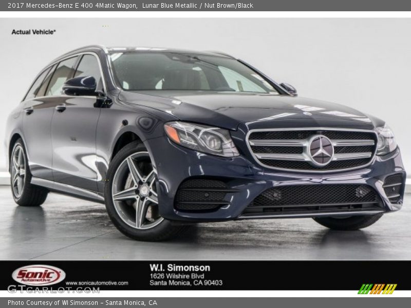 Lunar Blue Metallic / Nut Brown/Black 2017 Mercedes-Benz E 400 4Matic Wagon