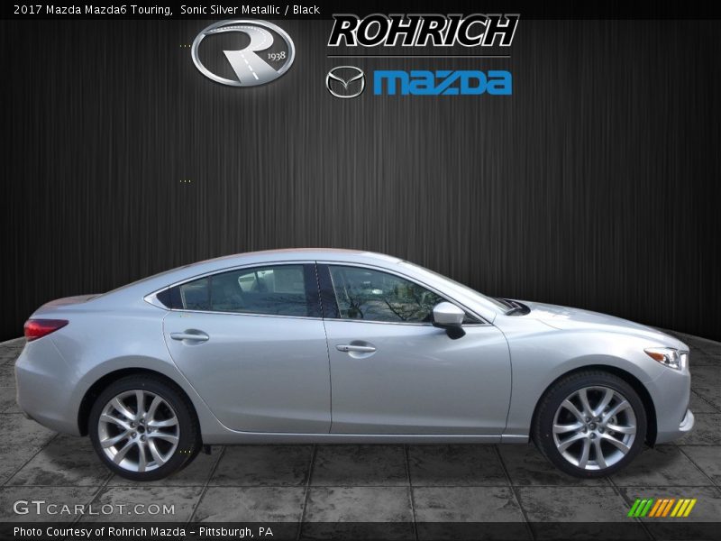 Sonic Silver Metallic / Black 2017 Mazda Mazda6 Touring