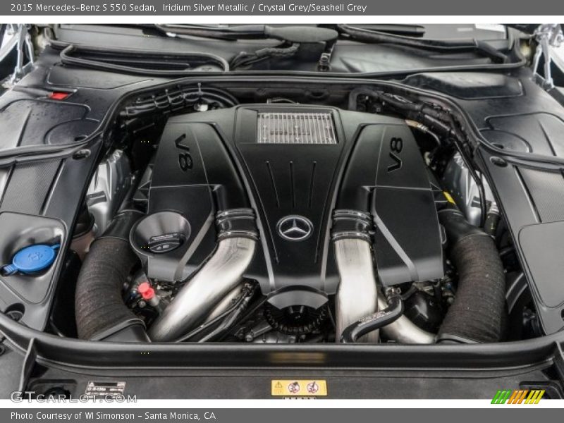 Iridium Silver Metallic / Crystal Grey/Seashell Grey 2015 Mercedes-Benz S 550 Sedan