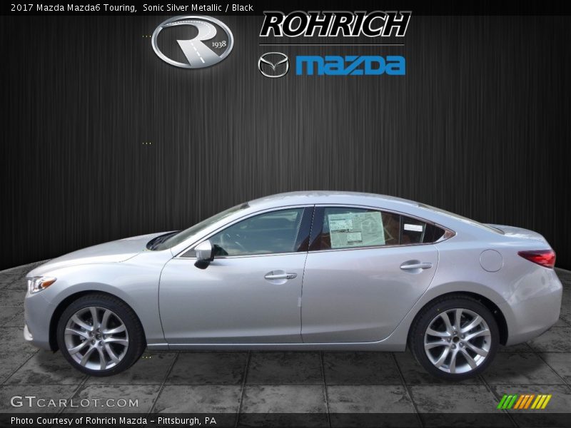 Sonic Silver Metallic / Black 2017 Mazda Mazda6 Touring