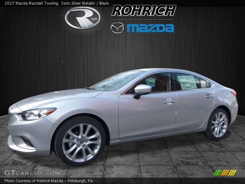 Sonic Silver Metallic / Black 2017 Mazda Mazda6 Touring