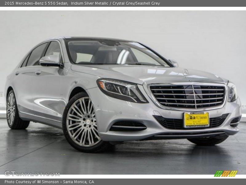 Iridium Silver Metallic / Crystal Grey/Seashell Grey 2015 Mercedes-Benz S 550 Sedan