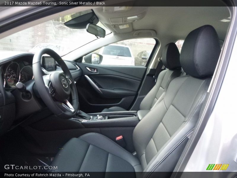 Sonic Silver Metallic / Black 2017 Mazda Mazda6 Touring