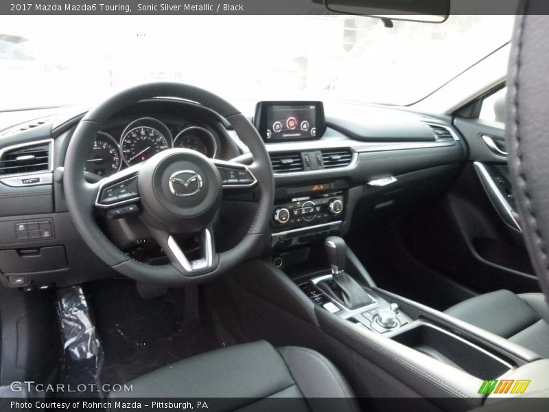 Sonic Silver Metallic / Black 2017 Mazda Mazda6 Touring