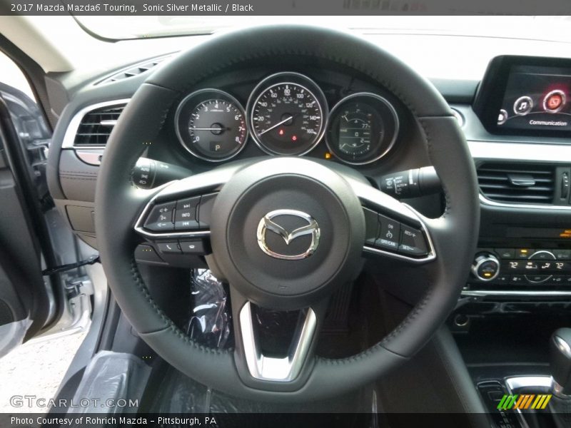 Sonic Silver Metallic / Black 2017 Mazda Mazda6 Touring