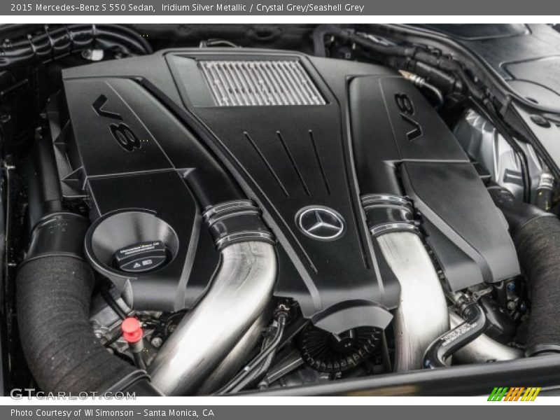 Iridium Silver Metallic / Crystal Grey/Seashell Grey 2015 Mercedes-Benz S 550 Sedan