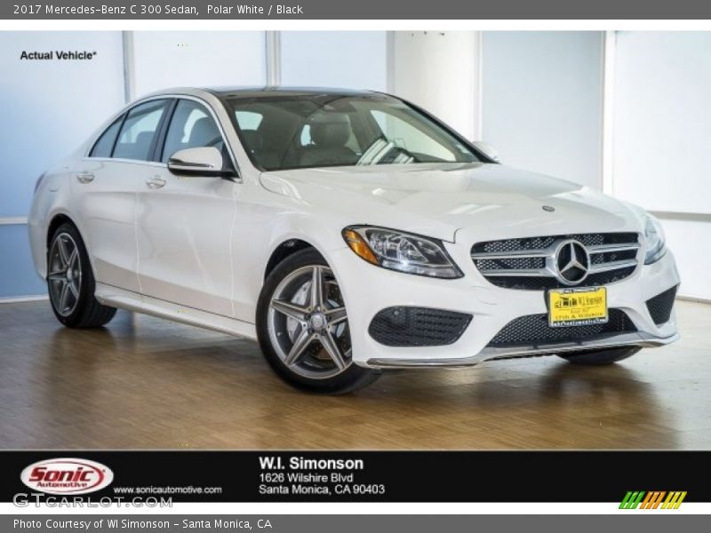 Polar White / Black 2017 Mercedes-Benz C 300 Sedan