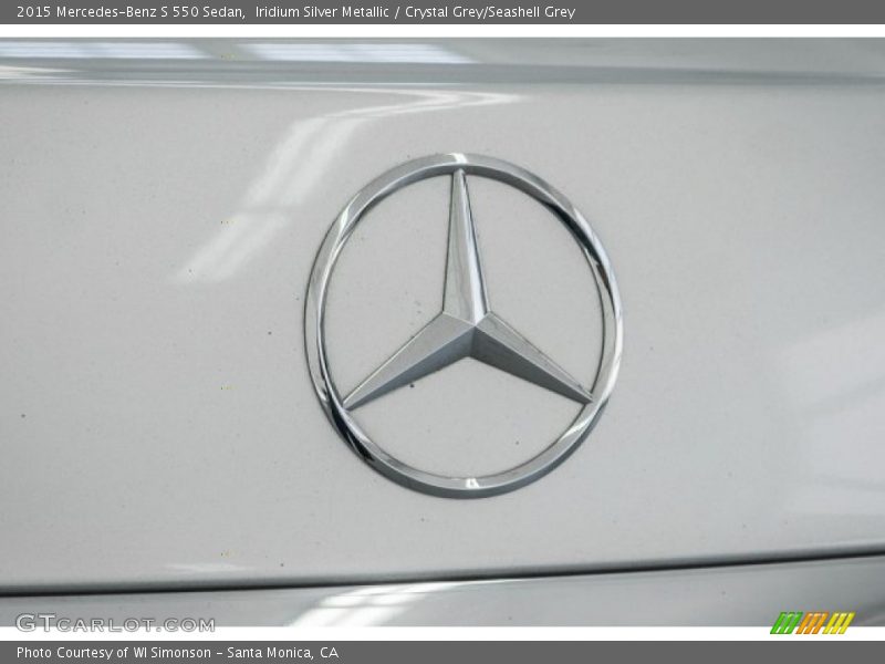 Iridium Silver Metallic / Crystal Grey/Seashell Grey 2015 Mercedes-Benz S 550 Sedan