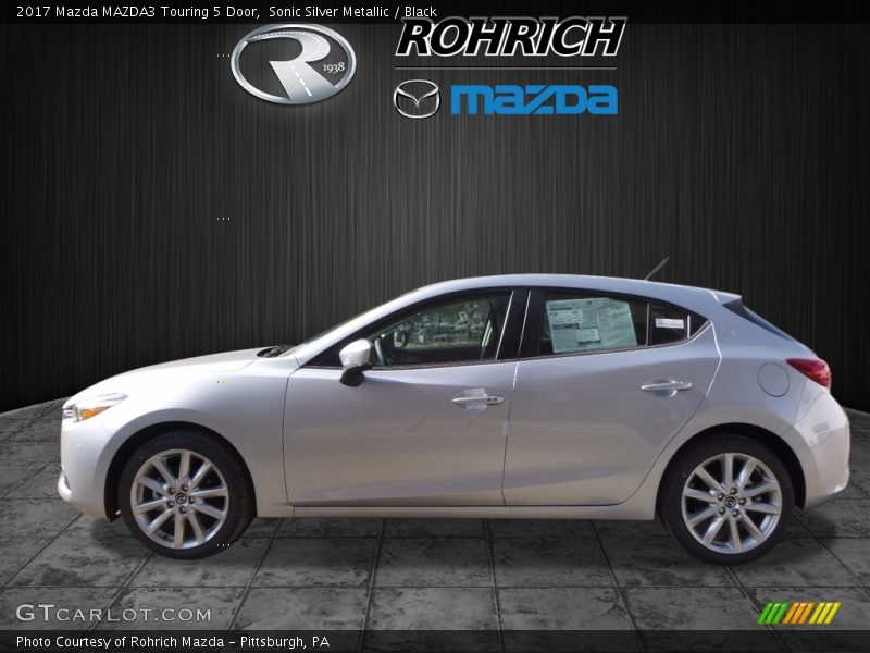 Sonic Silver Metallic / Black 2017 Mazda MAZDA3 Touring 5 Door