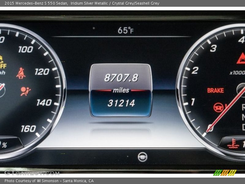 Iridium Silver Metallic / Crystal Grey/Seashell Grey 2015 Mercedes-Benz S 550 Sedan