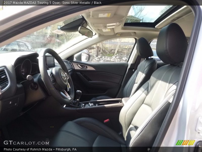 Sonic Silver Metallic / Black 2017 Mazda MAZDA3 Touring 5 Door