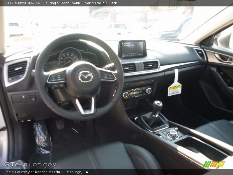 Sonic Silver Metallic / Black 2017 Mazda MAZDA3 Touring 5 Door