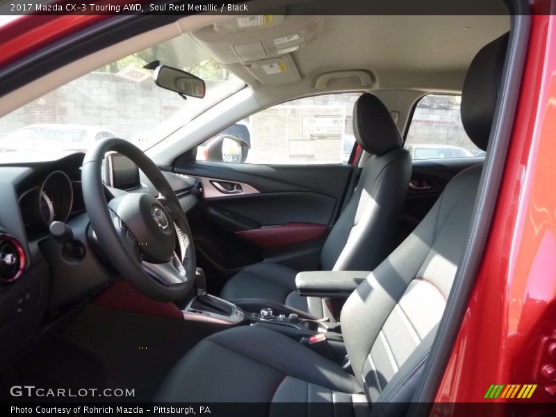 Soul Red Metallic / Black 2017 Mazda CX-3 Touring AWD