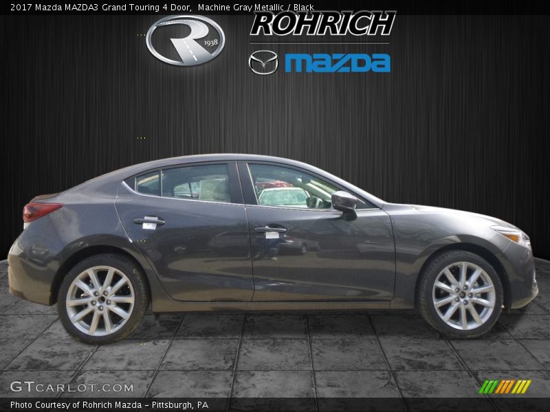 Machine Gray Metallic / Black 2017 Mazda MAZDA3 Grand Touring 4 Door