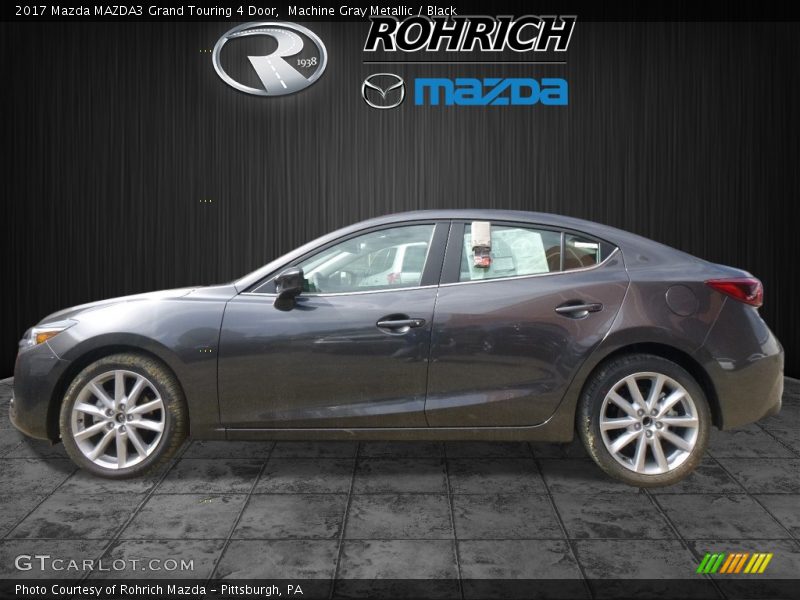 Machine Gray Metallic / Black 2017 Mazda MAZDA3 Grand Touring 4 Door