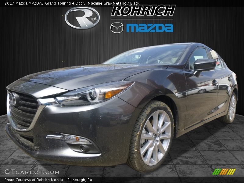 Machine Gray Metallic / Black 2017 Mazda MAZDA3 Grand Touring 4 Door
