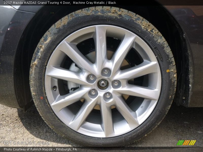 Machine Gray Metallic / Black 2017 Mazda MAZDA3 Grand Touring 4 Door