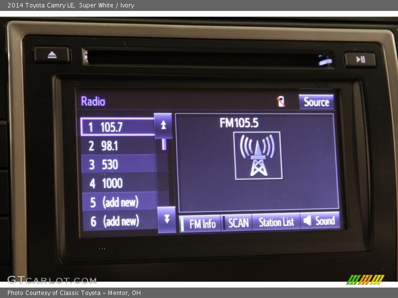 Super White / Ivory 2014 Toyota Camry LE