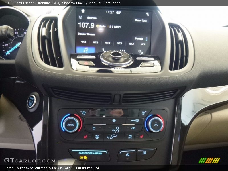 Shadow Black / Medium Light Stone 2017 Ford Escape Titanium 4WD
