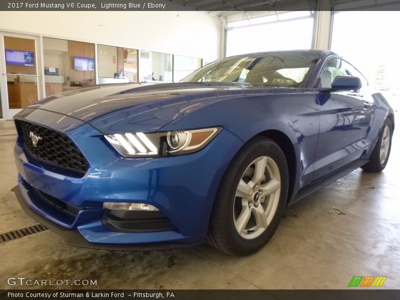 Lightning Blue / Ebony 2017 Ford Mustang V6 Coupe