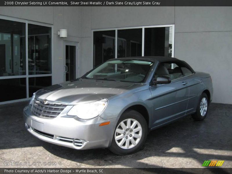 Silver Steel Metallic / Dark Slate Gray/Light Slate Gray 2008 Chrysler Sebring LX Convertible