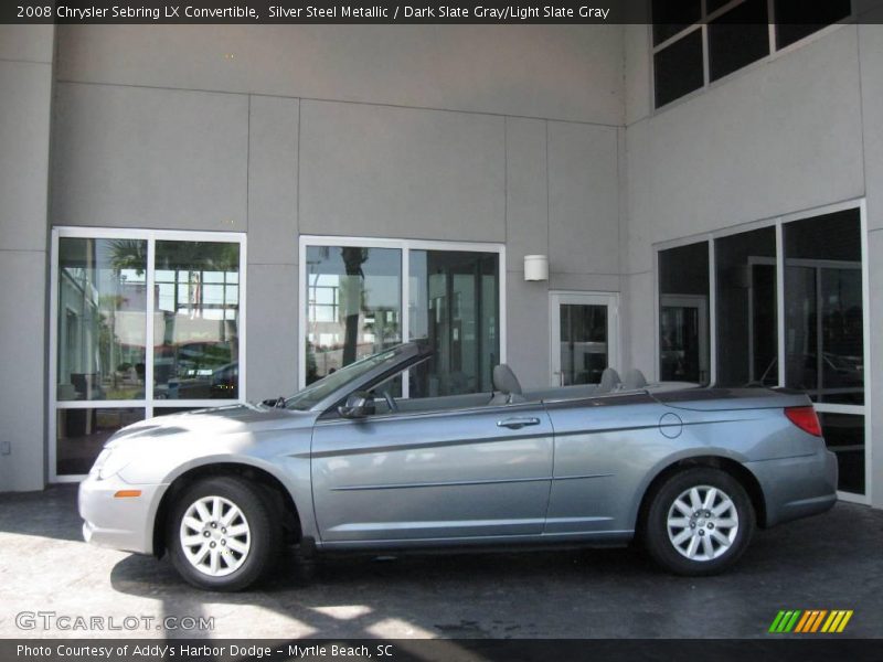 Silver Steel Metallic / Dark Slate Gray/Light Slate Gray 2008 Chrysler Sebring LX Convertible