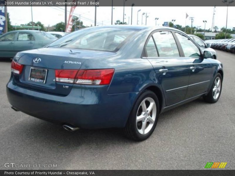 Aquamarine Pearl / Beige 2006 Hyundai Sonata LX V6