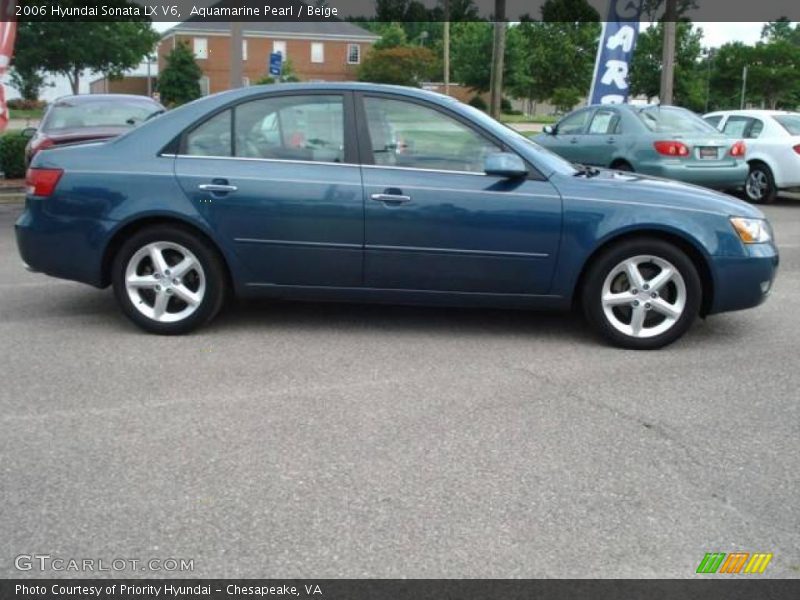 Aquamarine Pearl / Beige 2006 Hyundai Sonata LX V6