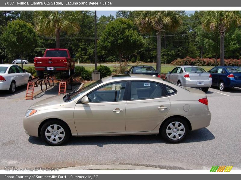 Laguna Sand Beige / Beige 2007 Hyundai Elantra GLS Sedan