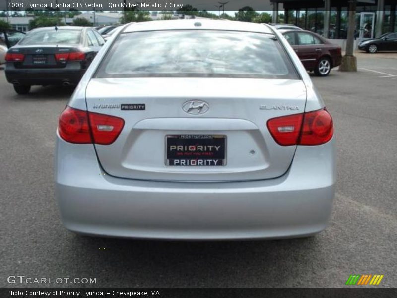 QuickSilver Metallic / Gray 2008 Hyundai Elantra GLS Sedan