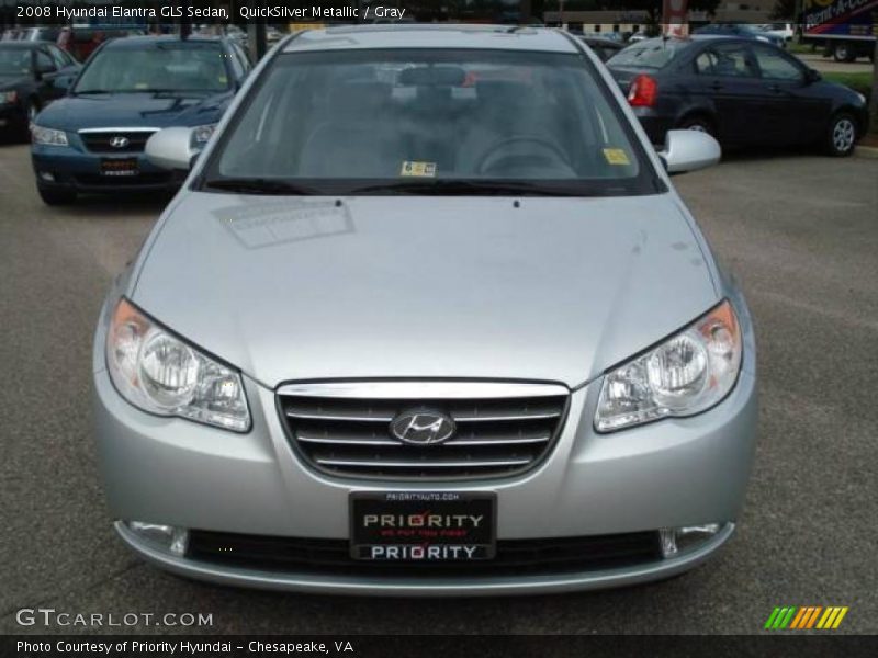 QuickSilver Metallic / Gray 2008 Hyundai Elantra GLS Sedan