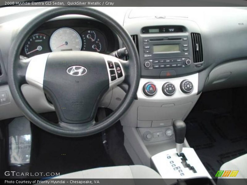 QuickSilver Metallic / Gray 2008 Hyundai Elantra GLS Sedan
