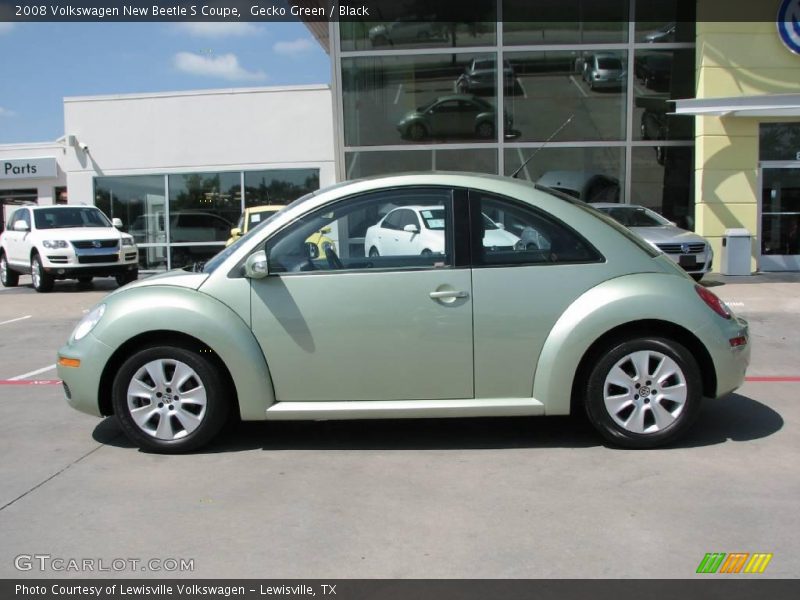 Gecko Green / Black 2008 Volkswagen New Beetle S Coupe