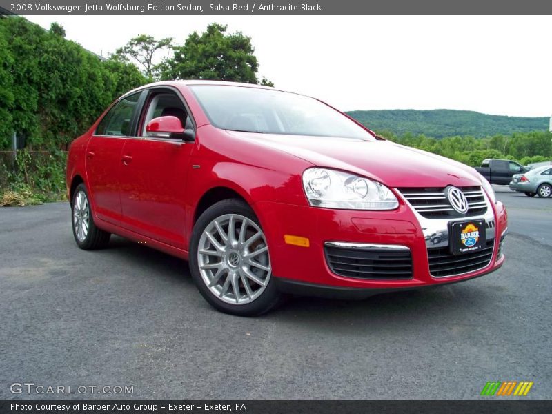 Salsa Red / Anthracite Black 2008 Volkswagen Jetta Wolfsburg Edition Sedan