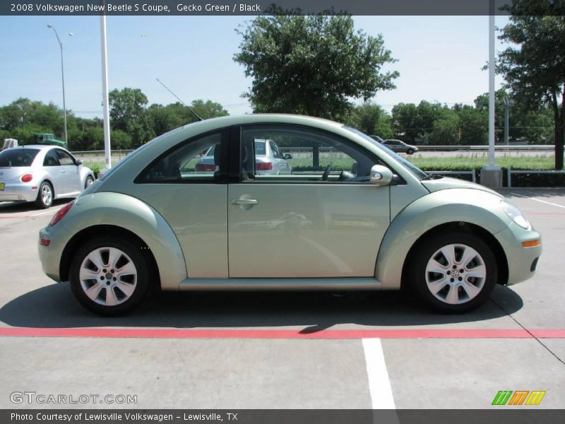 Gecko Green / Black 2008 Volkswagen New Beetle S Coupe